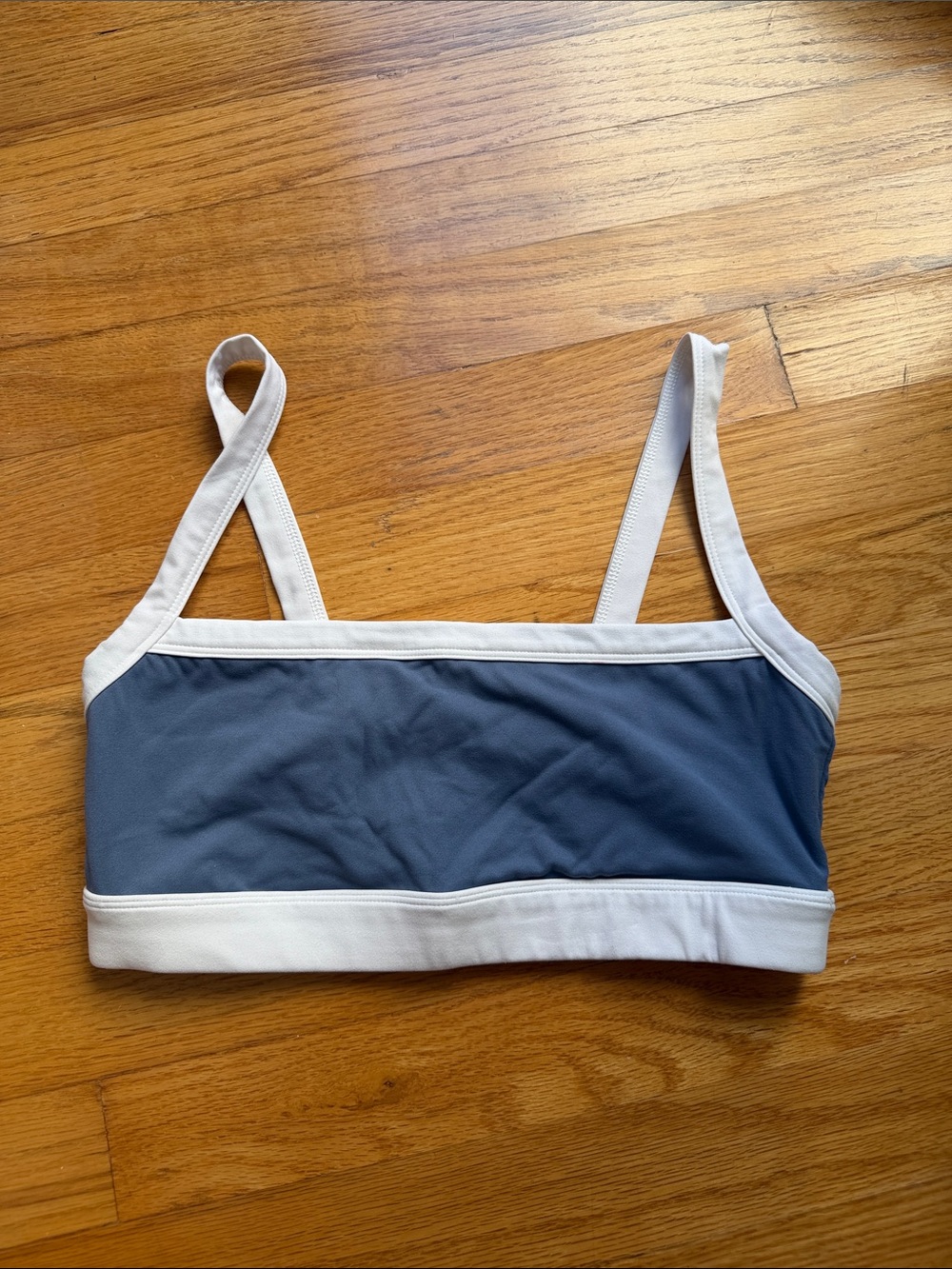 SPLITS 59 NWOT Blue and White Bralette Top